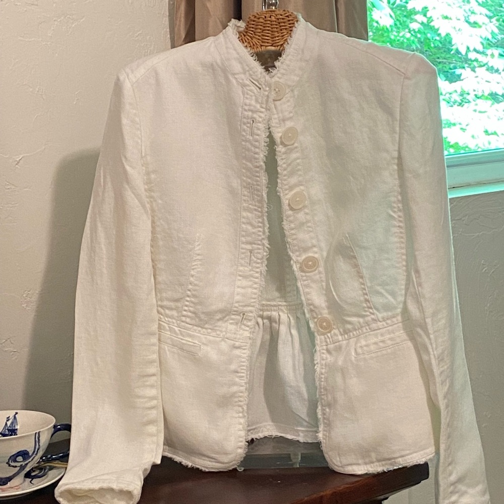 White Michael Kors Linen Jacket